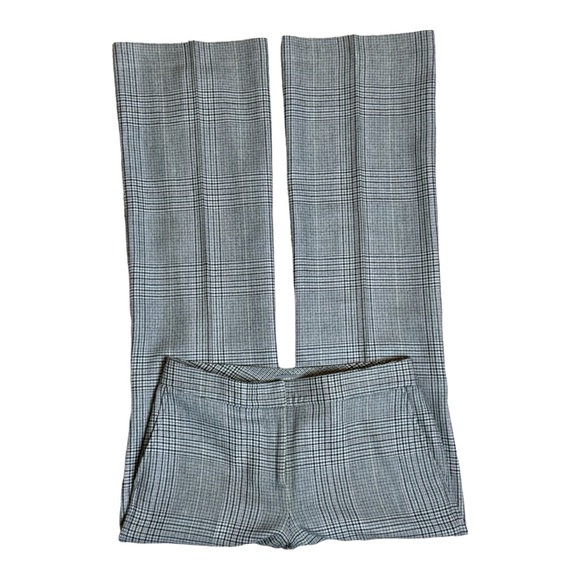 ANN TAYLOR WOOL BLEND HERRINGBONE FLAT FRONT LINED WIDE LEG TROUSER PANTS - Picture 3 of 11